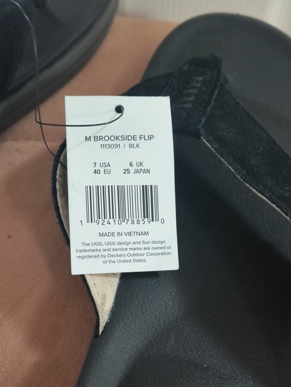 UGG Men's Brookside Flip Canvas Sandals Size 7 NWT - Picture 7 of 9